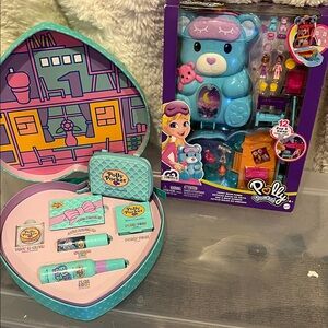 Beauty Creations Polly Pocket Make up Collaboration and Bear Purse Toy Set